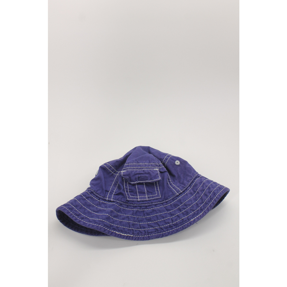 Old Navy 3–6 months blue cotton white top stitch sun hat